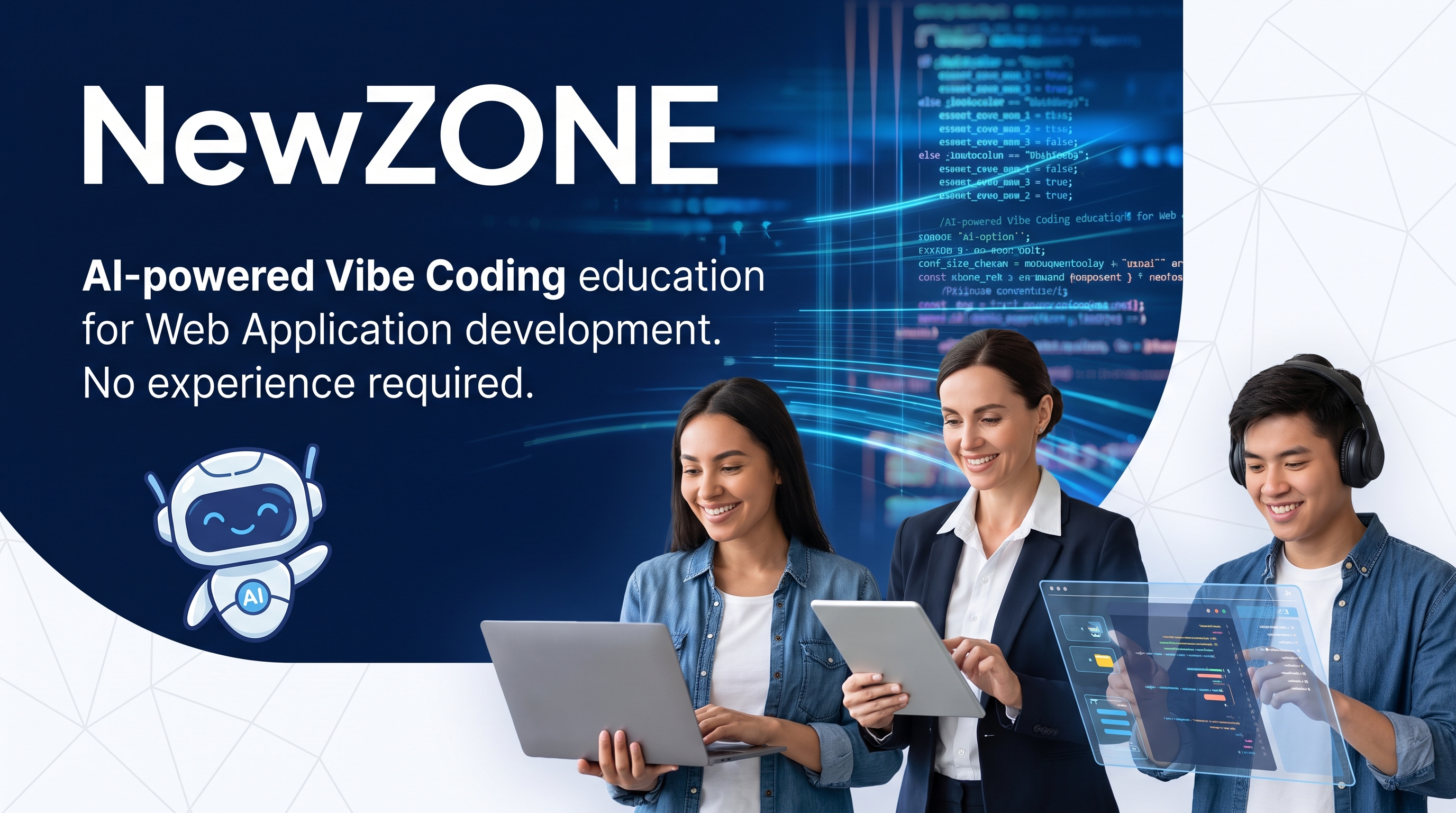 NewZONE — AI-powered Vibe Coding education for Web Application development
